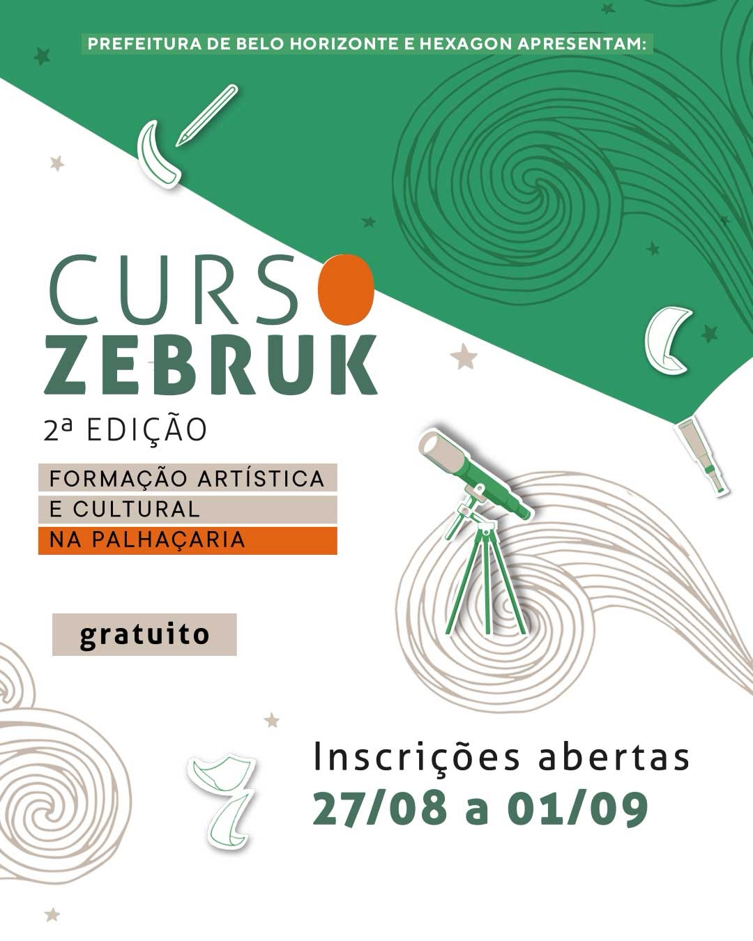 Inscrições Curso Zebruk
