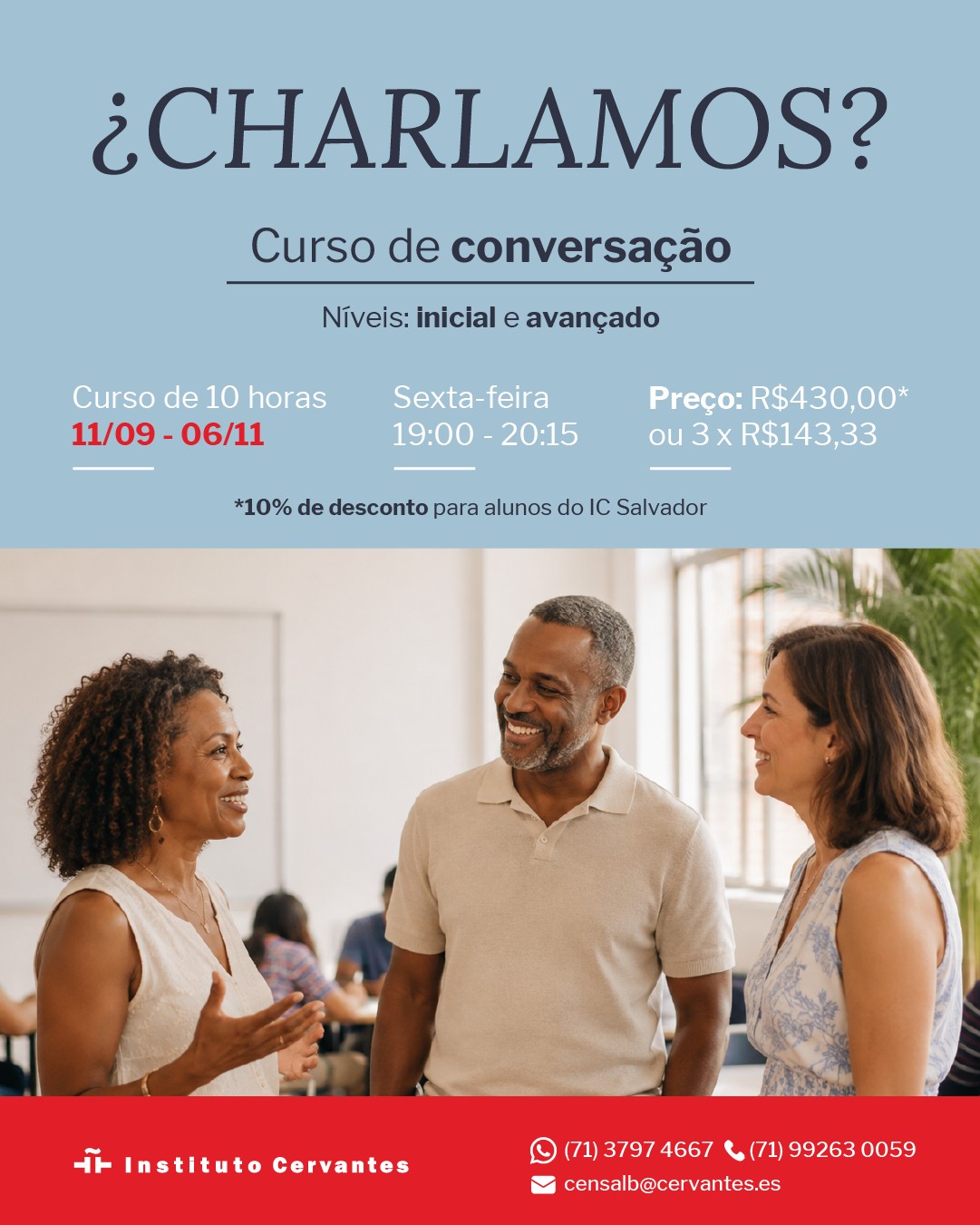 Curso de Conversación de Español — Biblioteca José García Nieto (Inst. Cervantes), Salvador