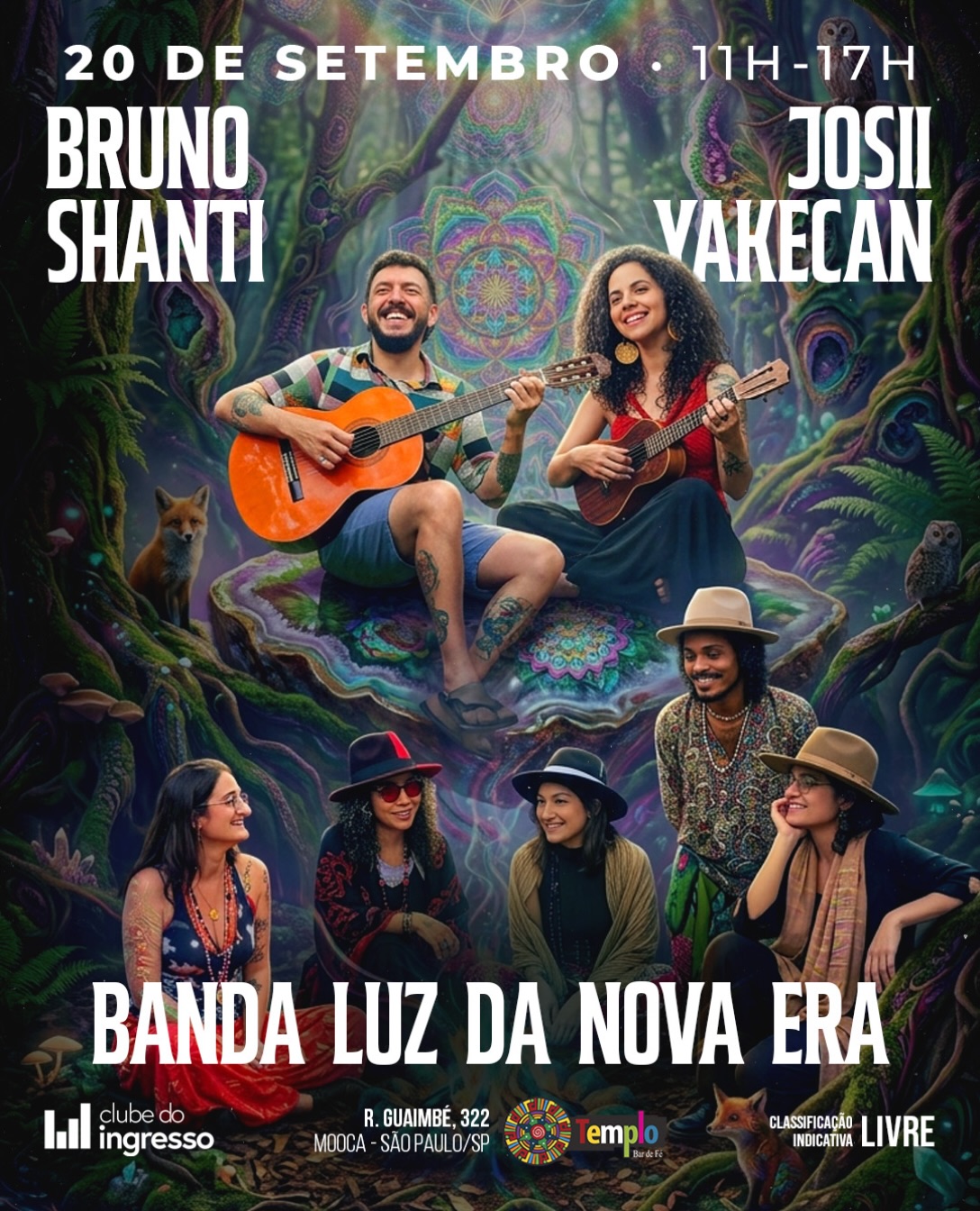 Banda Luz da Nova Era com Bruno Shanti e Josii Vakecan — Templo - Bar de Fé, Mooca, São Paulo