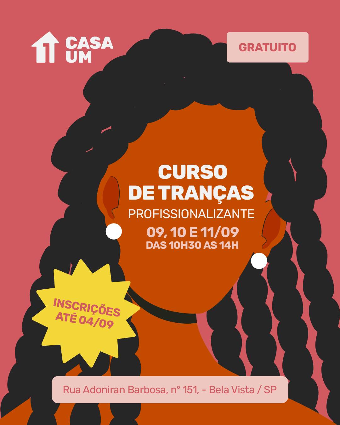Curso Profissionalizante de Tranças — Casa 1, Bela Vista, São Paulo
