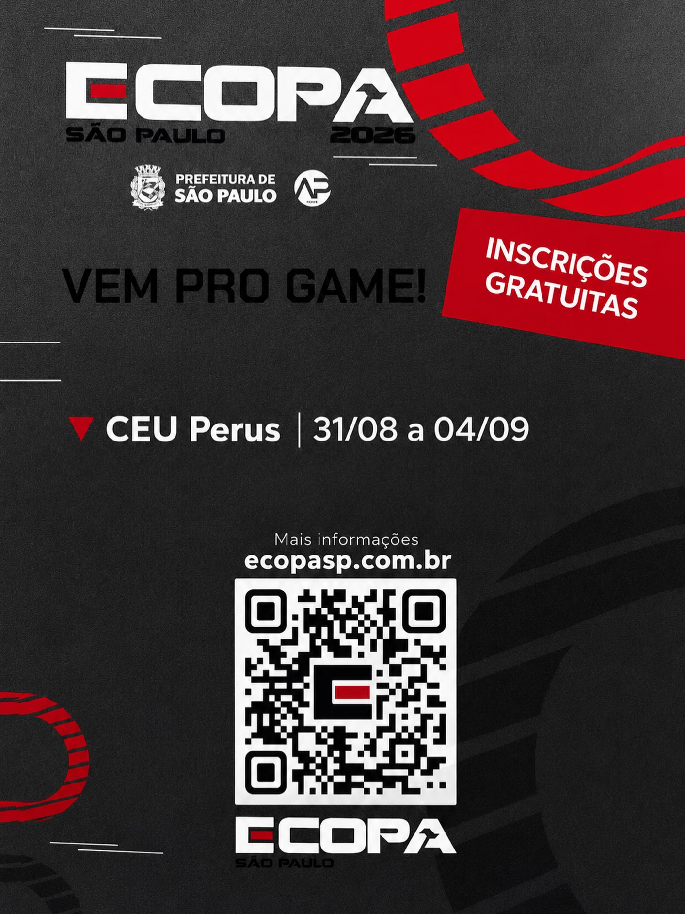 E-COPA São Paulo 2026 no CEU Perus — CEU Perus, Perus, São Paulo