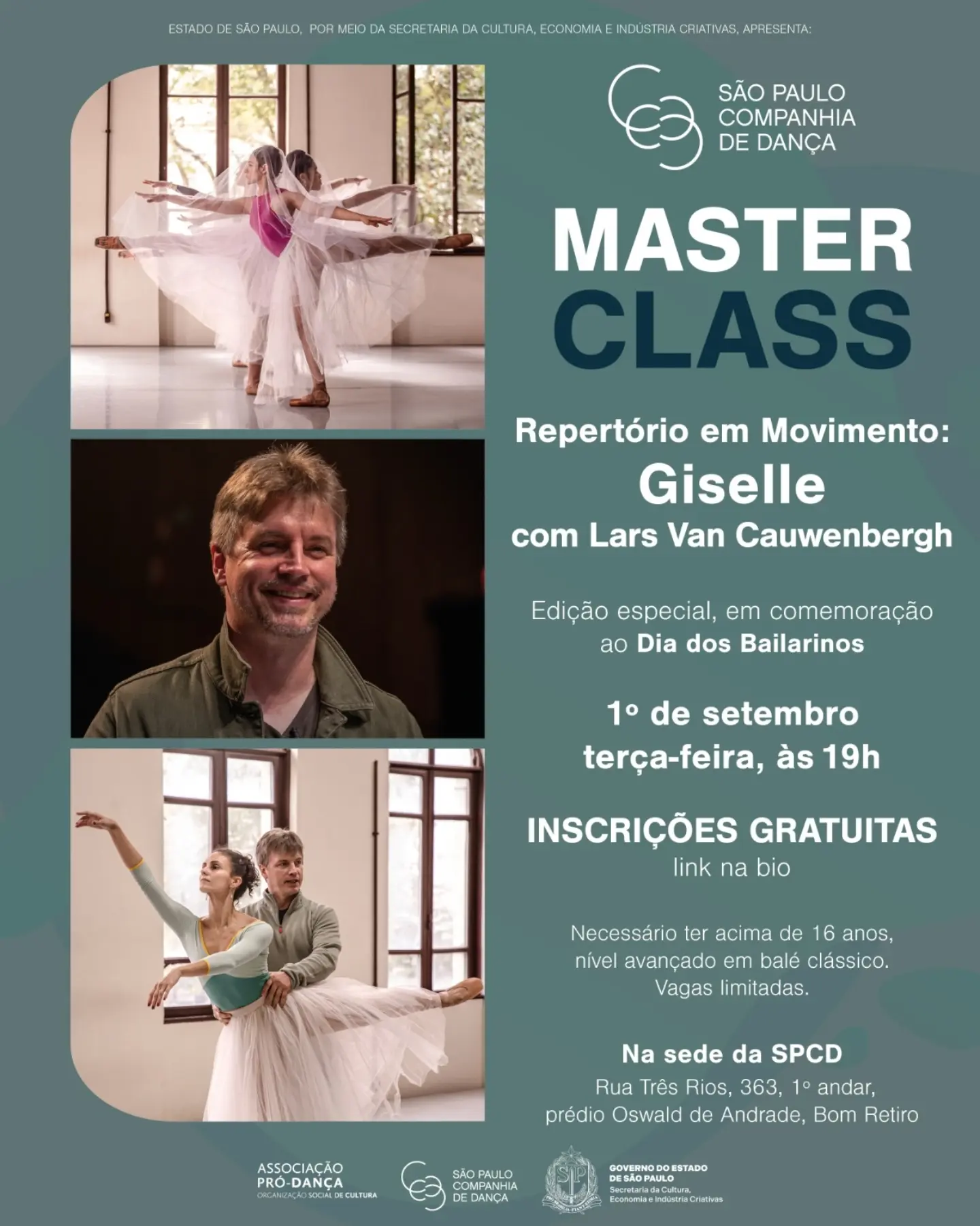 Masterclass Repertório em Movimento: Giselle — Cia de Dança, Bom Retiro, São Paulo