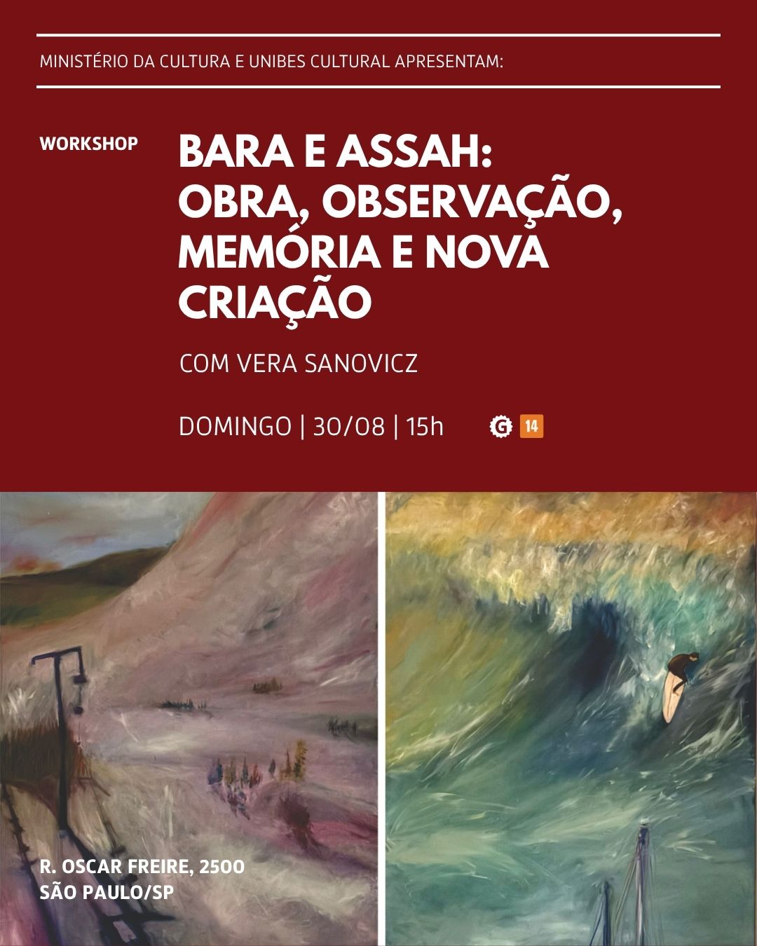 Workshop Bara e Assah: Obra, Observação, Memória e Nova Criação — Unibes Cultural, Perdizes, São Paulo