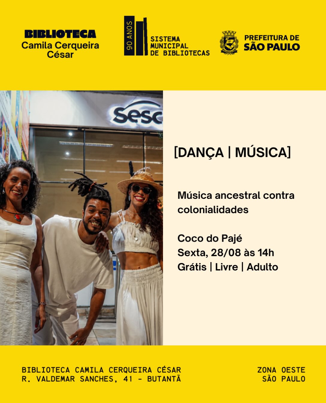 Coco do Pajé — Biblioteca Camila Cesar, Butantã, São Paulo