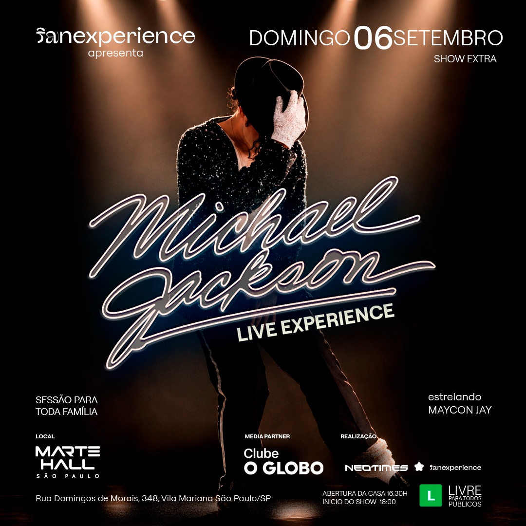 Michael Jackson Live Experience — Marte Hall SP, Liberdade, São Paulo