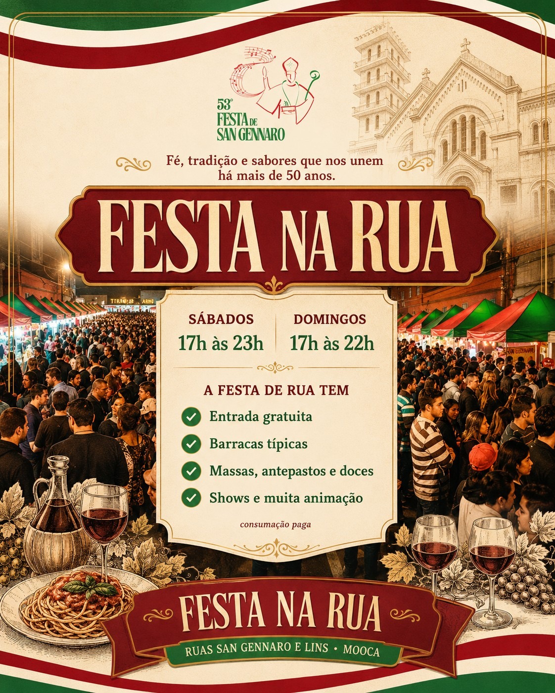Festa de San Gennaro na Rua — Festa de San Gennaro, Mooca, São Paulo