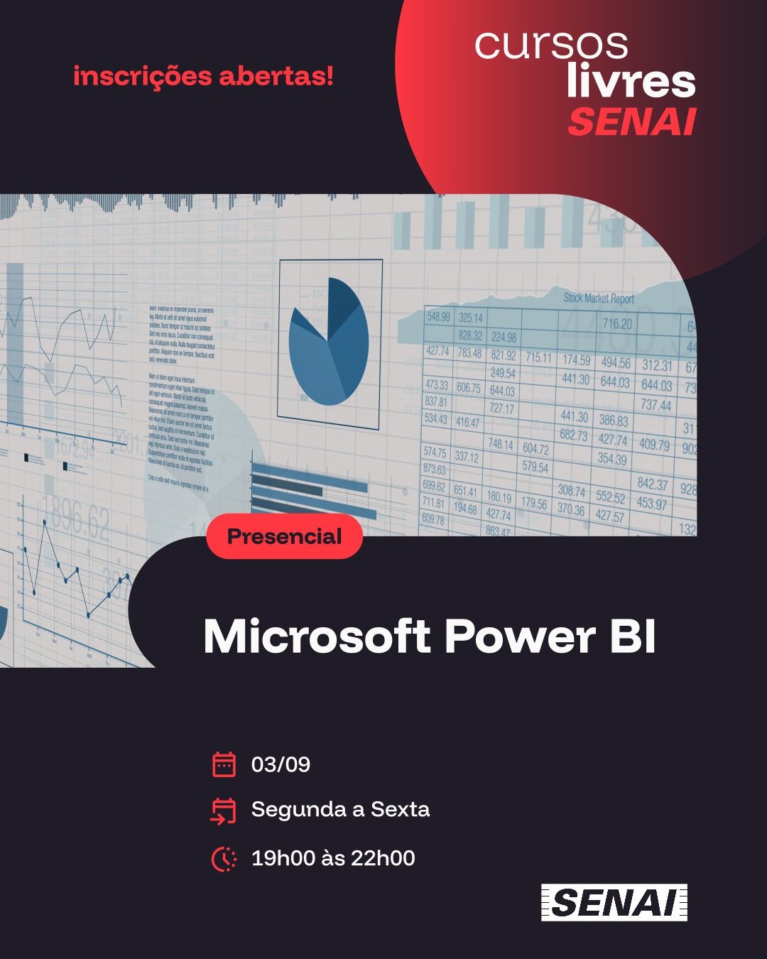 Curso Livre: Microsoft Power BI — Escola SENAI Roberto Simonsen, Brás, São Paulo