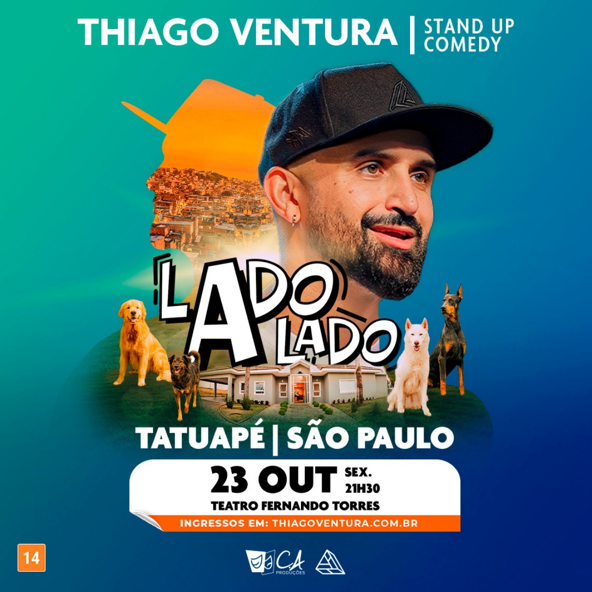 Thiago Ventura | Tour 2026 | "Lado a Lado" — Teatro Fernando Torres, Tatuapé, São Paulo