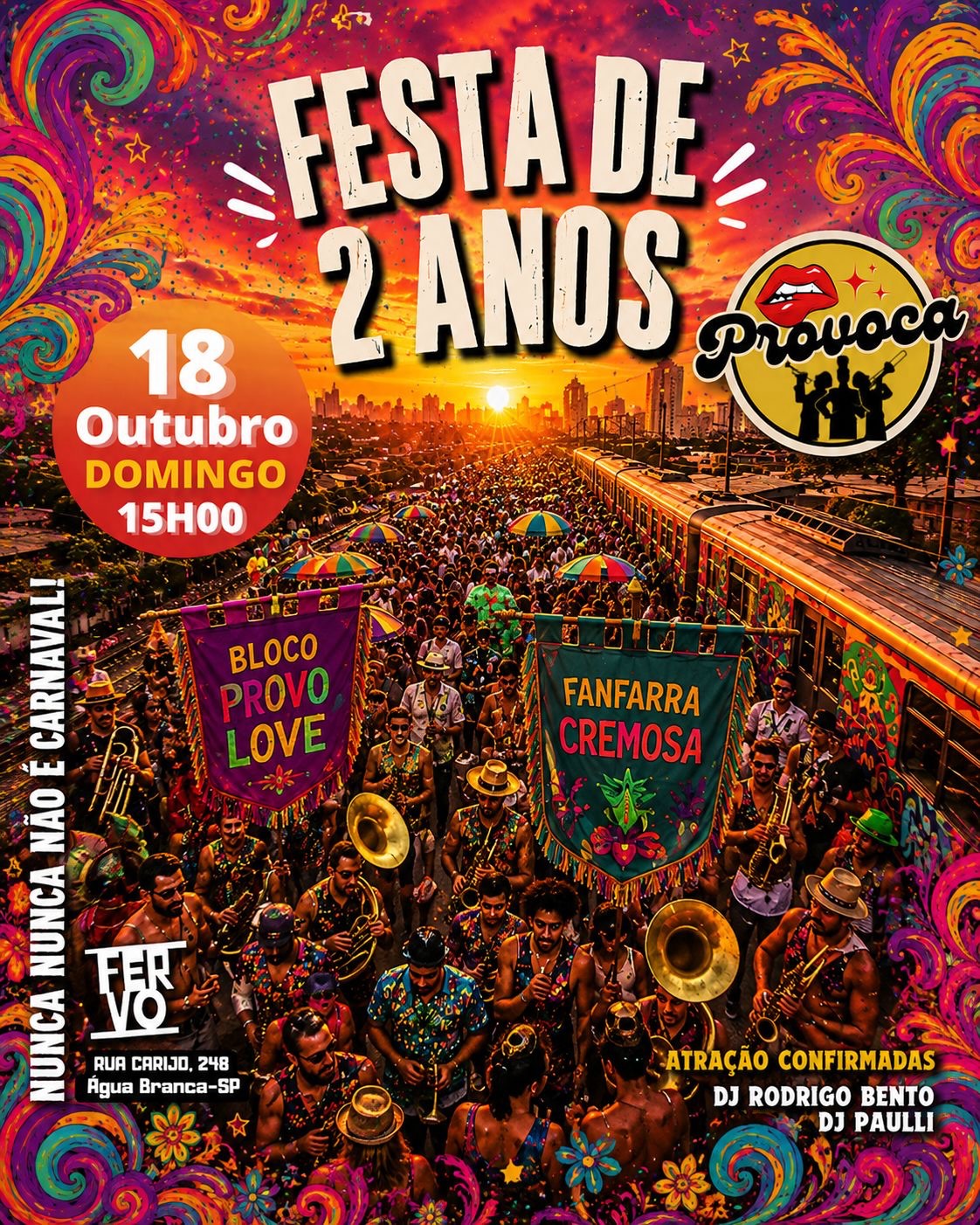 NUNCA NÃO É CARNAVAL - ProvoCa 2 Anos
