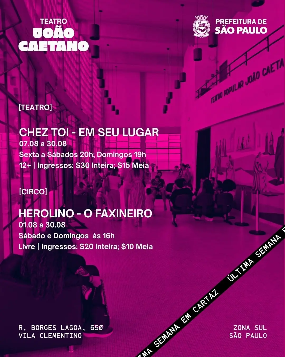 Herolino - O Faxineiro — Teatro Popular João Caetano SP, Vila Mariana, São Paulo