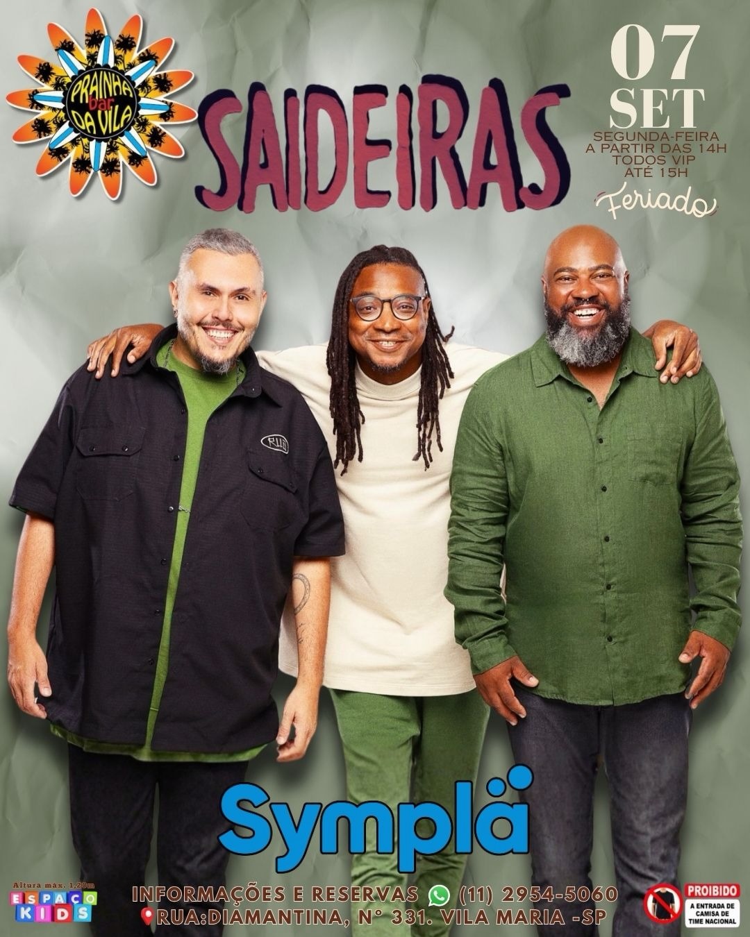 Feriado com Saideiras no Prainha da Vila
