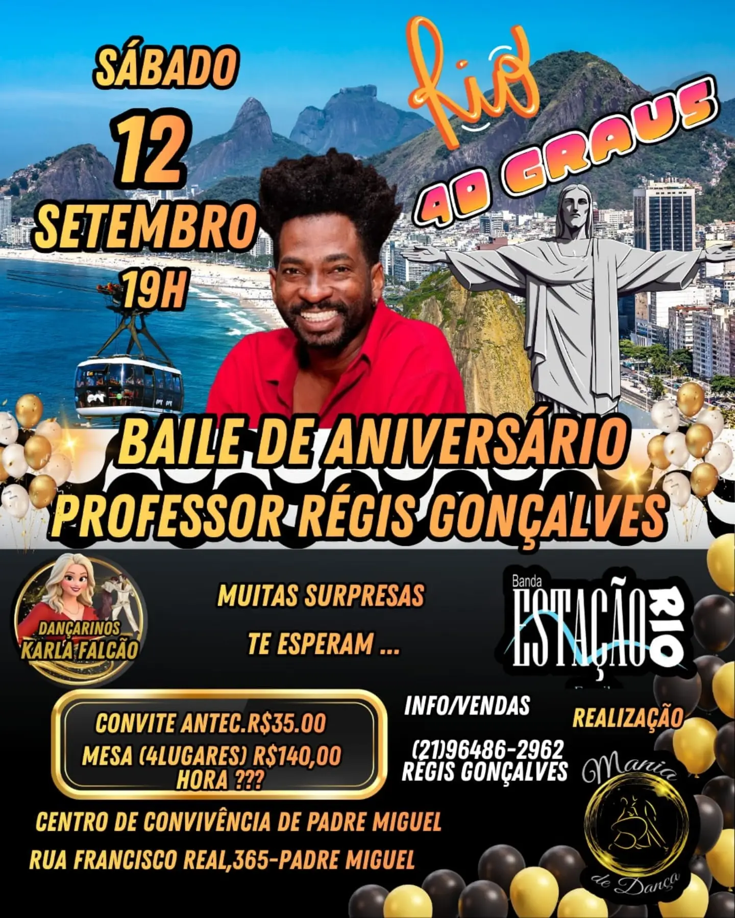 Baile de Aniversário com Banda Estação Rio — Centro de Convivência Padre Miguel, Rio de Janeiro