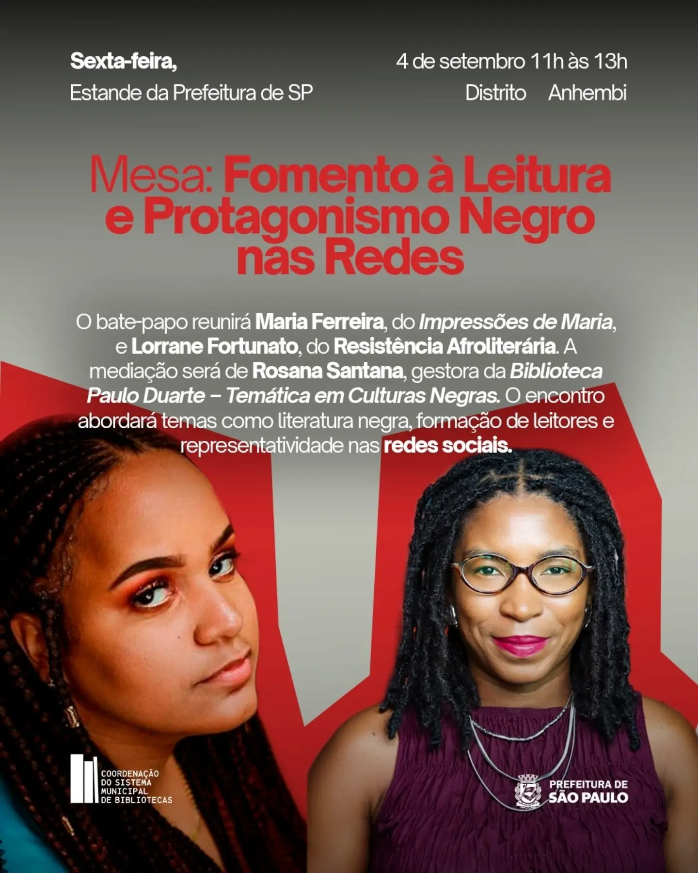 Lançamento de obras de autoras pioneiras e mesa 'Fomento à Leitura e Protagonismo Negro nas Redes'