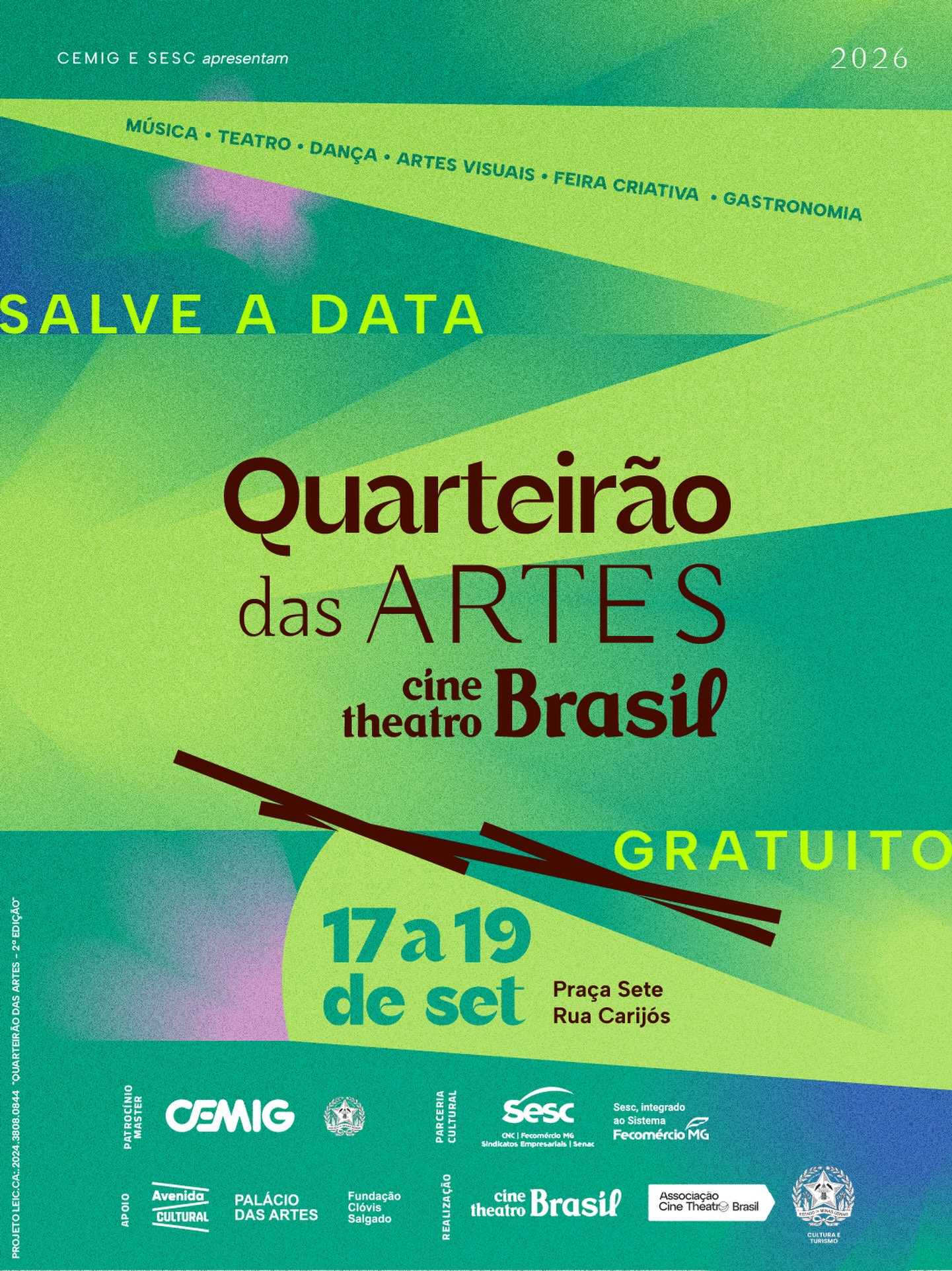 Quarteirão das Artes 2026 — Cine Theatro Brasil Vallourec, Centro, Belo Horizonte