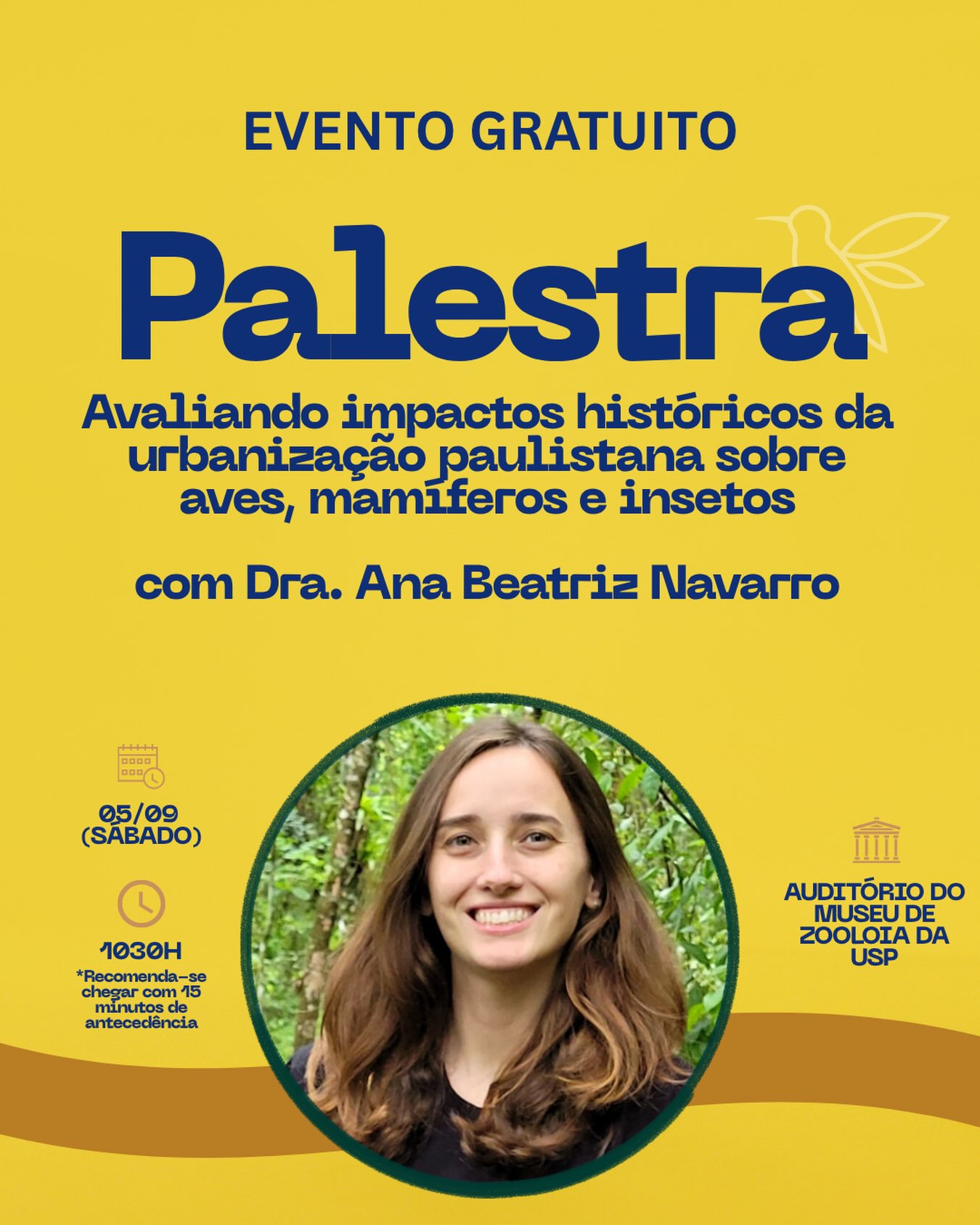 Palestra: Impactos da Urbanização Paulistana sobre a Fauna — Museu de Zoologia, Ipiranga, São Paulo