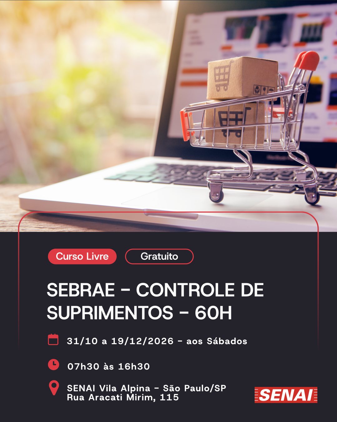 SEBRAE - Controle de Suprimentos — SENAI Vila Alpina, Ipiranga, São Paulo