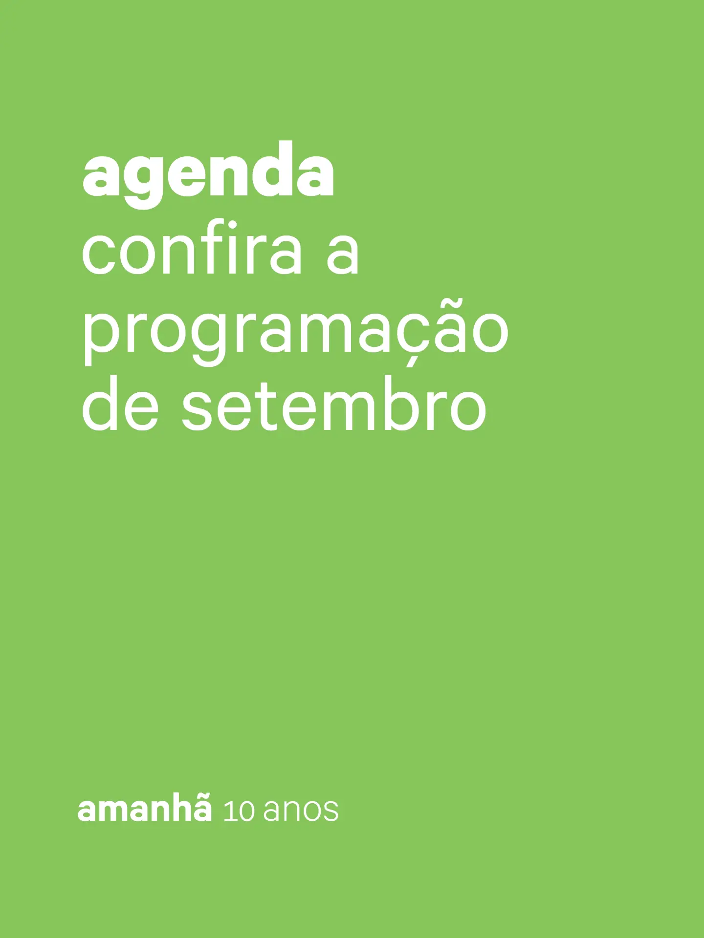 Agenda de Setembro do Museu do Amanhã — Museu do Amanhã