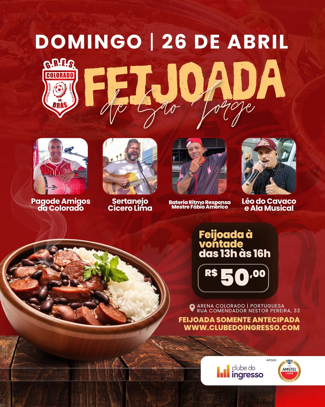 Feijoada de São Jorge da Colorado do Brás