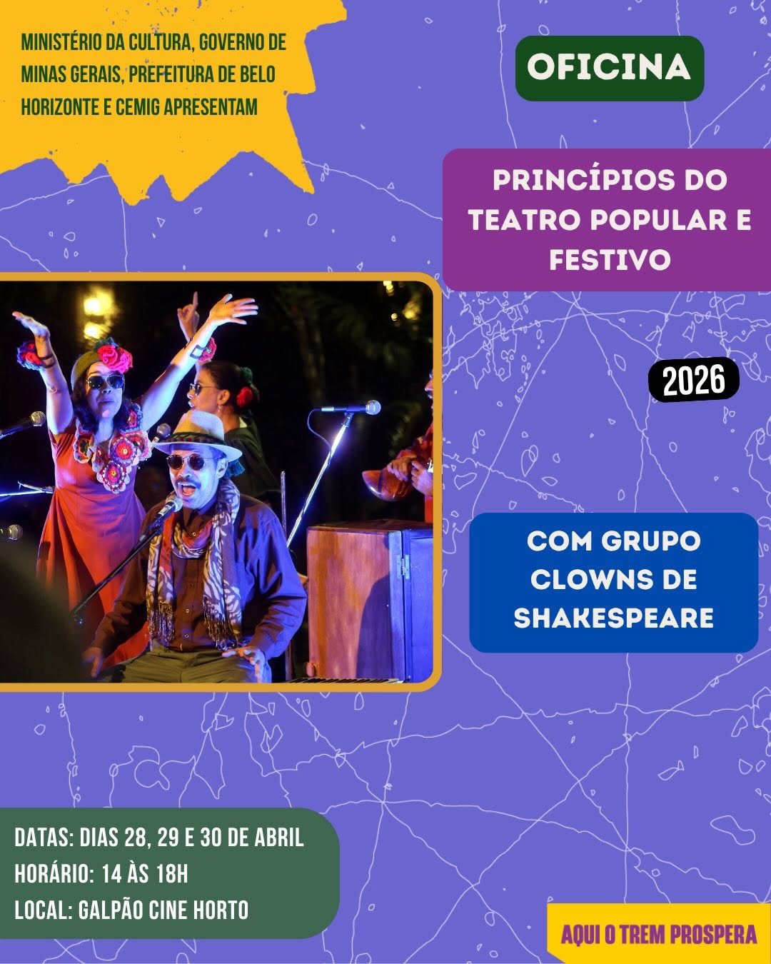 Oficina Princípios do teatro popular e festivo