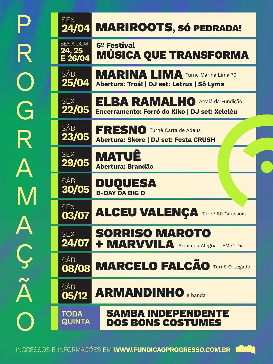 Marina Lima | Abertura: Troá! | DJ Set: Letrux | DJ Set: Sô Lyma