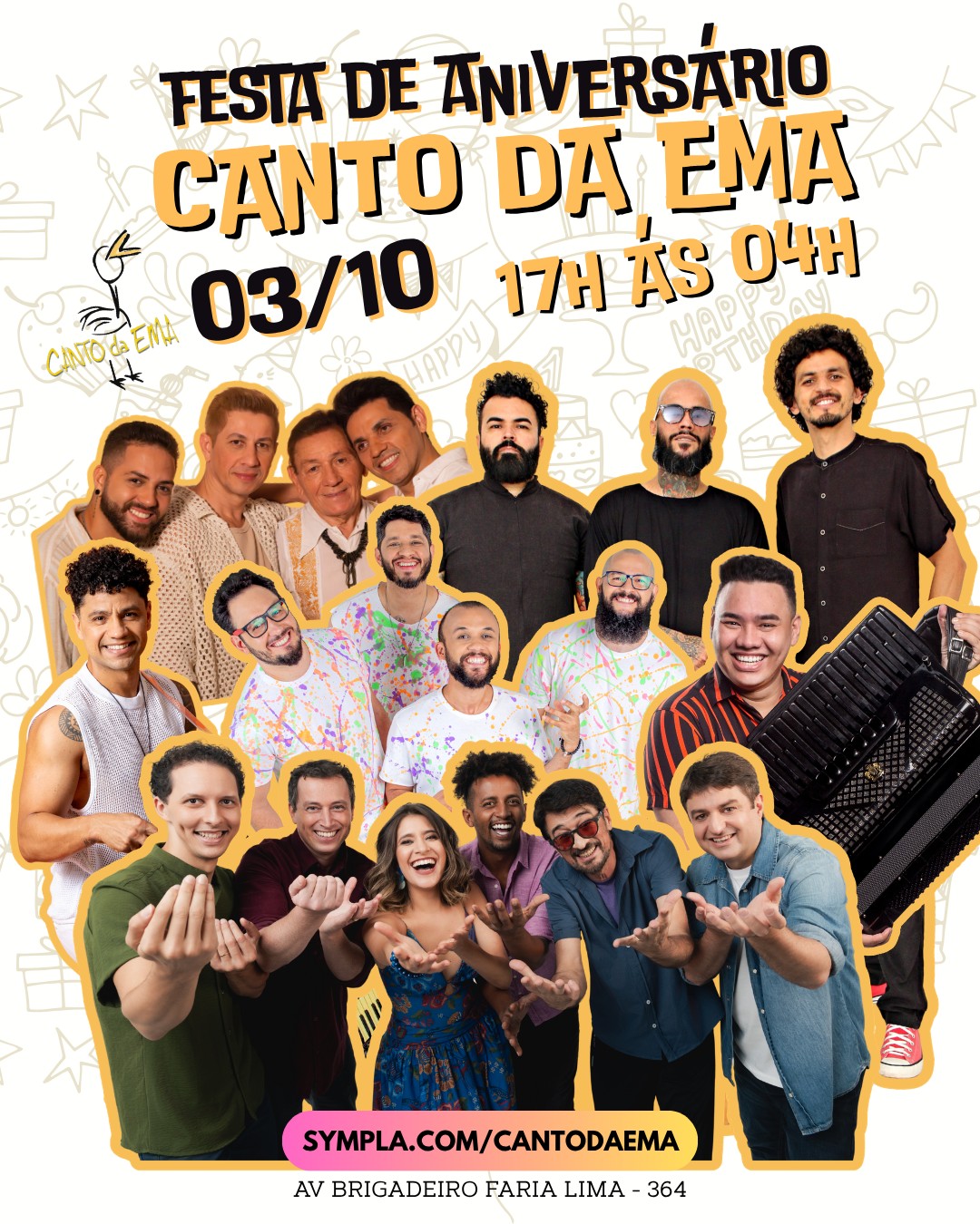 Aniversário de 26 Anos do Canto da Ema — Canto da Ema, Pinheiros, São Paulo