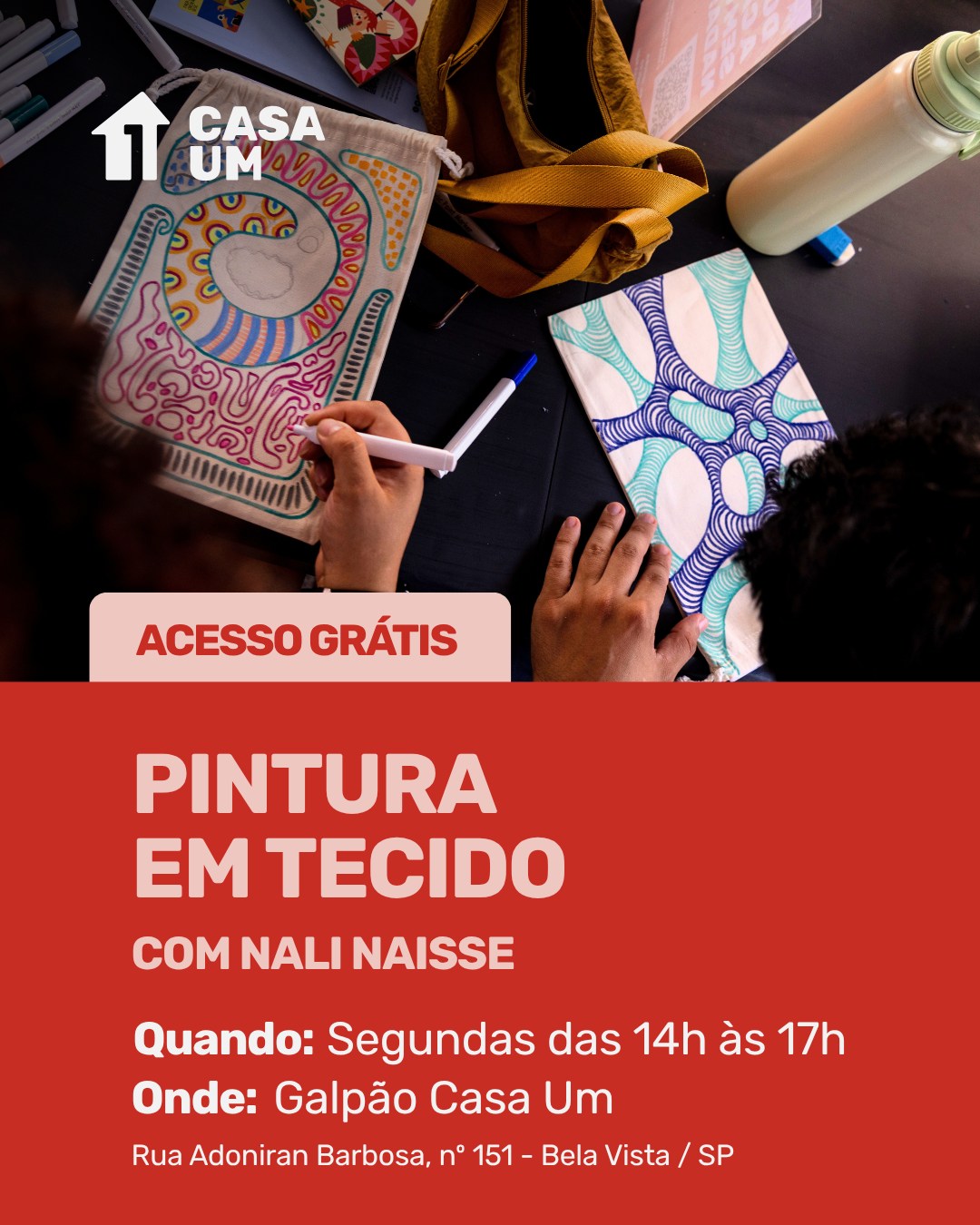Oficina de Pintura em Tecido com Nali Naisse