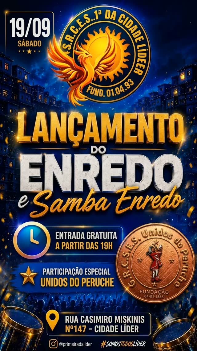 Lançamento do Enredo e Samba-Enredo da 1ª da Cidade Líder