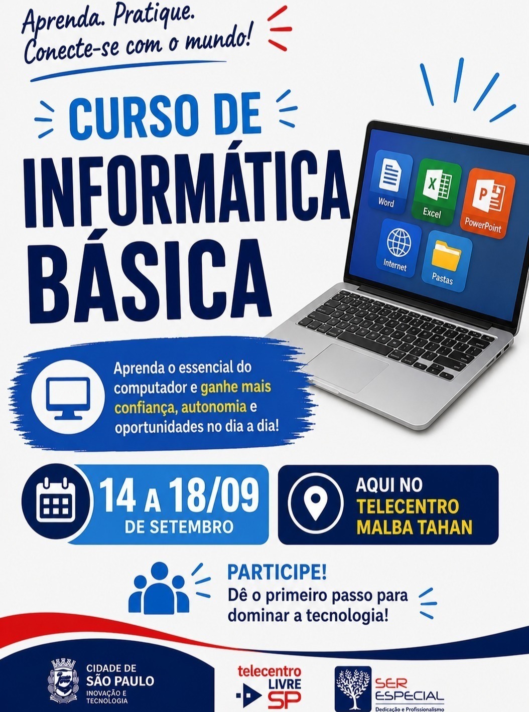 Curso de Informática Básica — Biblioteca Malba Tahan, São Paulo
