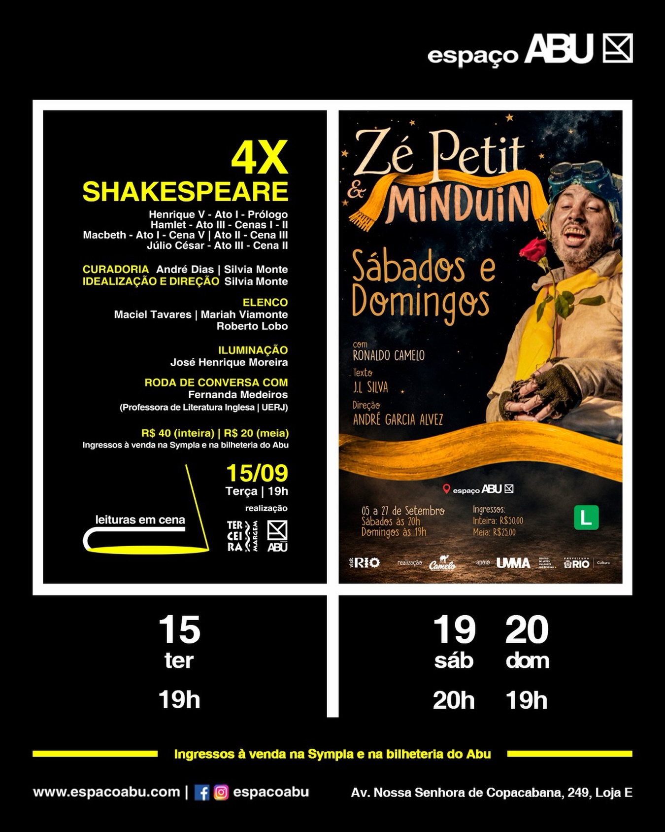 PEÇA | Zé Petit & Minduim