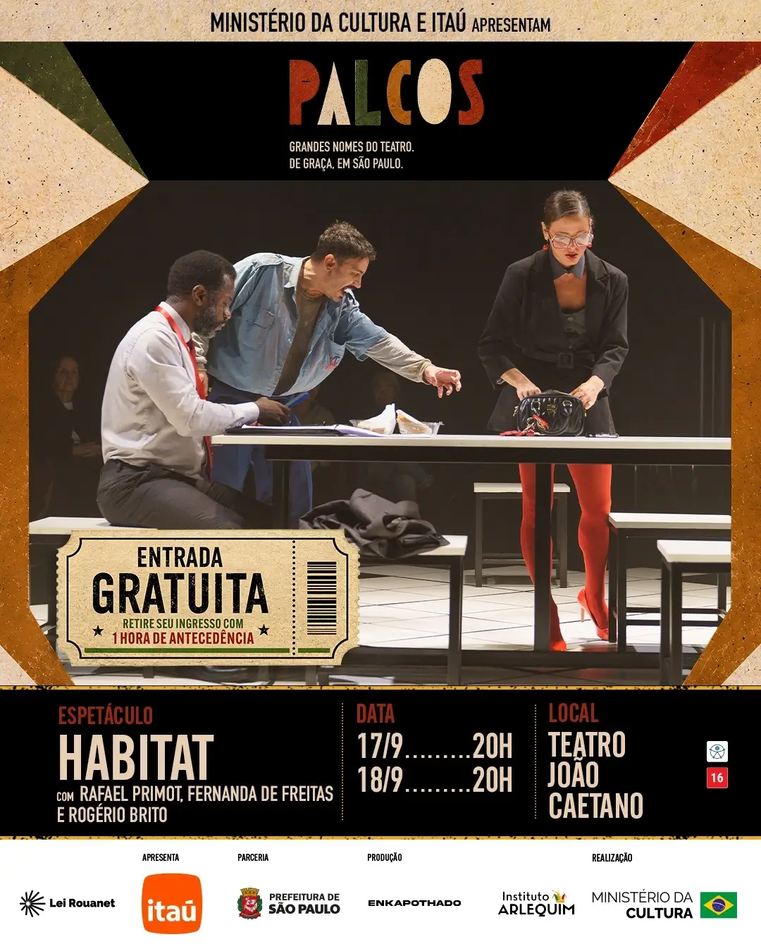 Habitat | Projeto Palcos — Teatro Popular João Caetano SP, Vila Mariana, São Paulo