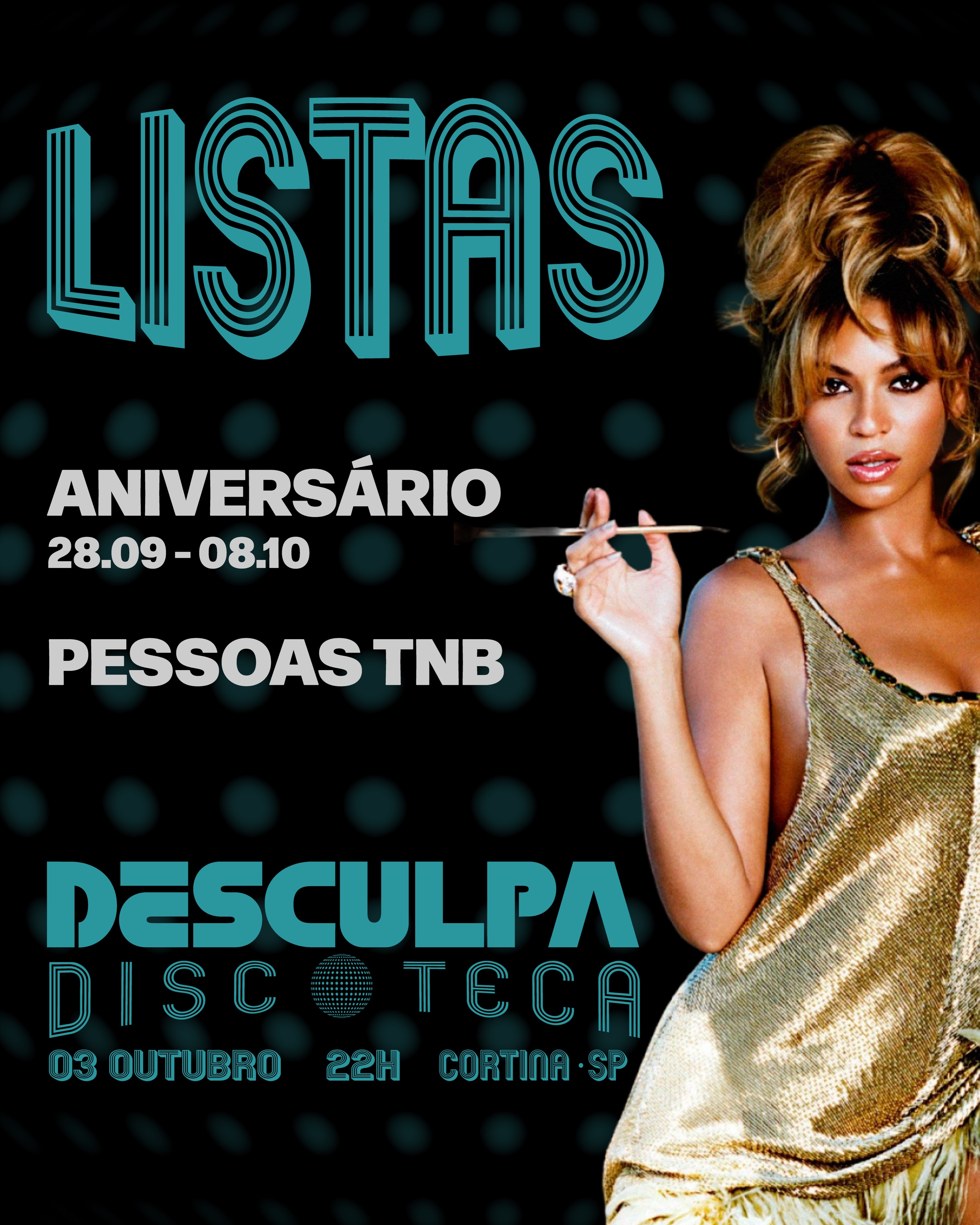 LISTAS DESCULPA DISCOTECA — Desculpa Qualquer Coisa, Bela Vista, São Paulo
