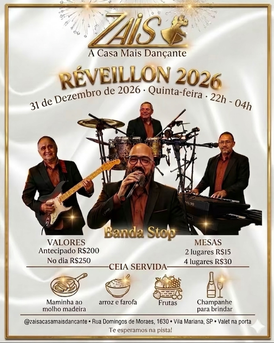 Réveillon 2026 Zais — Zais - A casa mais dançante de São Paulo, Vila Mariana, São Paulo