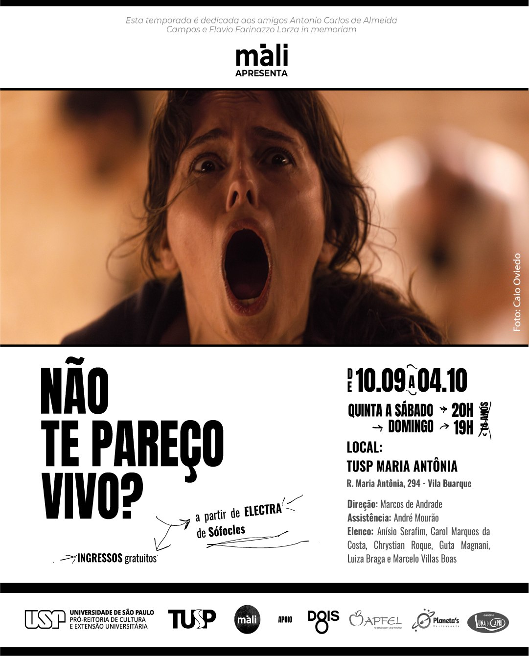 EU NÃO TE PAREÇO VIVO? — TUSP, República, São Paulo