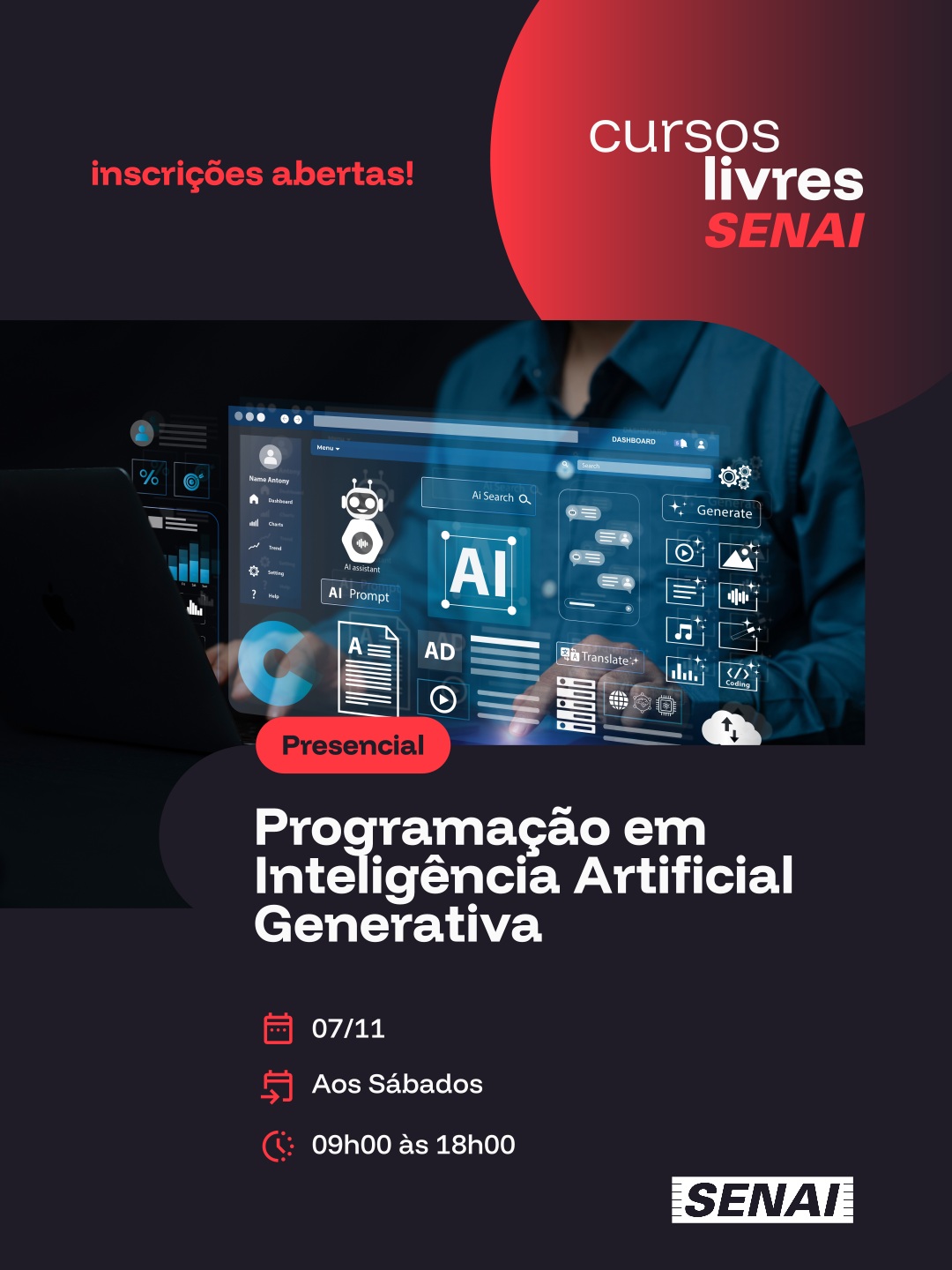 Programação em Inteligência Artificial Generativa — SENAI Barra Funda, Barra Funda, São Paulo