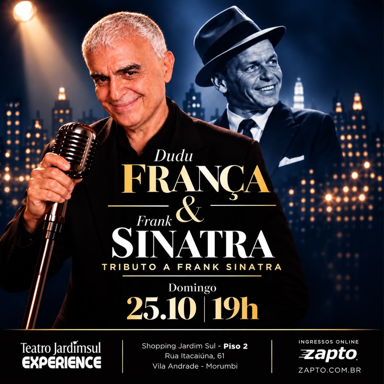 Dudu França interpreta Frank Sinatra