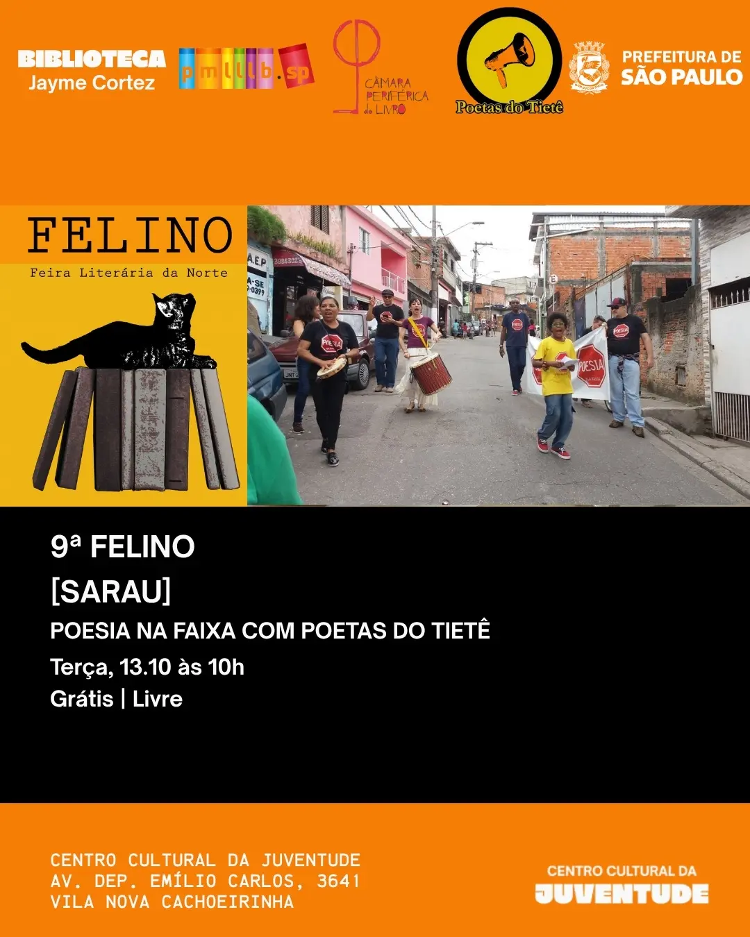 9ª Festa Literária da Norte (FELINO) — Biblioteca Jayme Cortez, Cachoeirinha, São Paulo