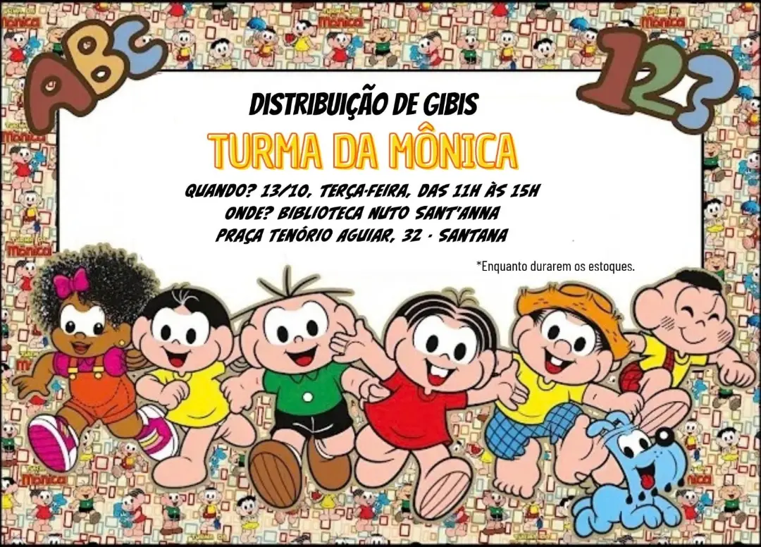 Distribuição de Gibis da Turma da Mônica — Biblioteca Nuto Sant'Anna, São Paulo