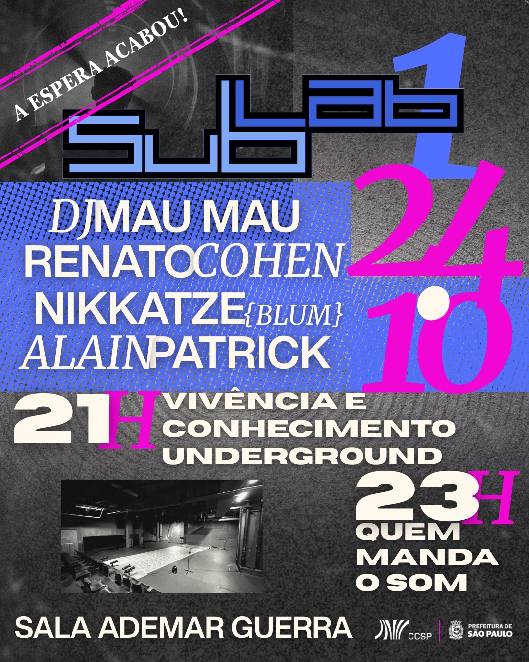 SubLab: a pista encontra a história da música eletrônica no CCSP — Centro Cultural São Paulo, Liberdade, São Paulo