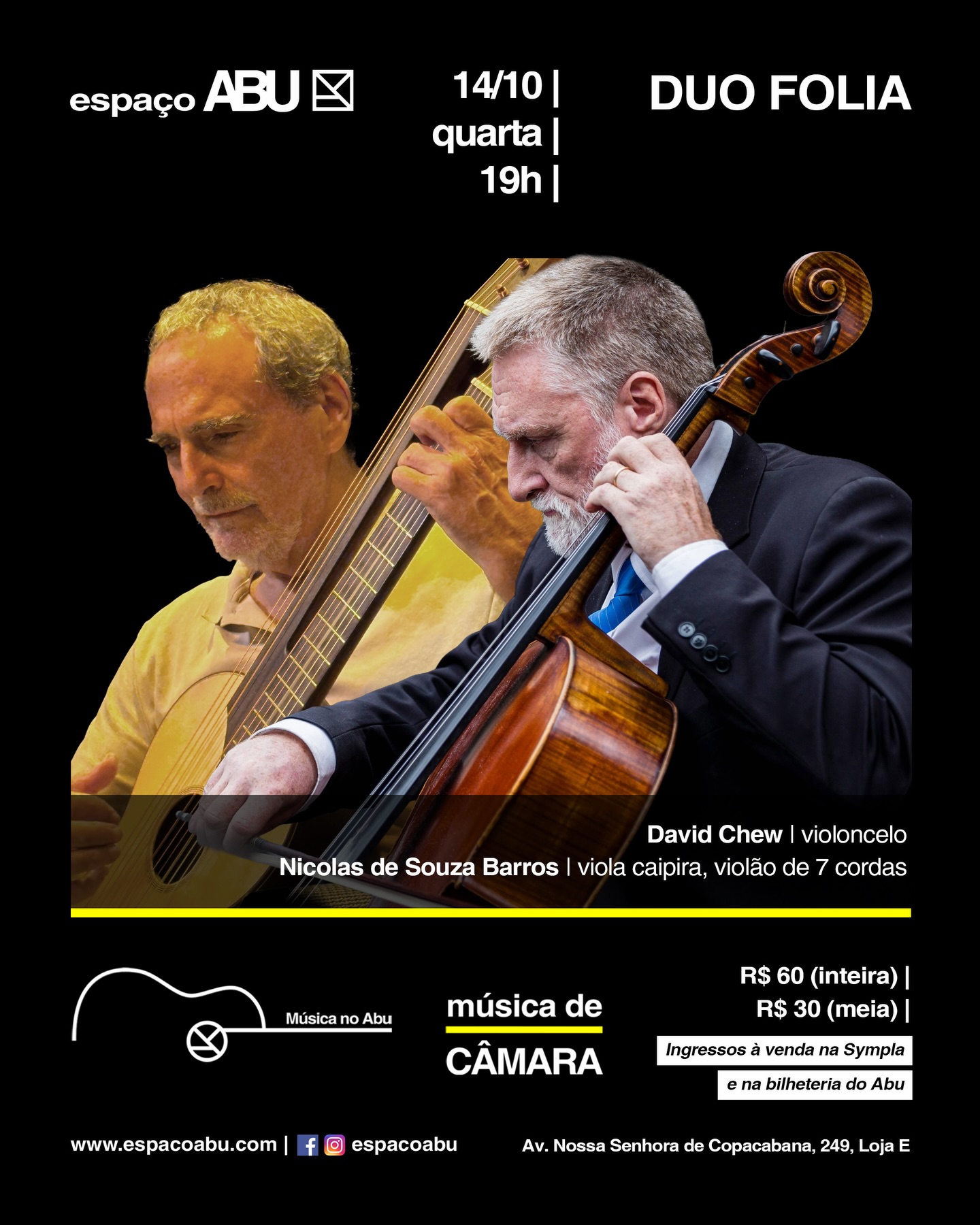 Duo Folia na série Música de Câmara — Espaço Abu, Rio de Janeiro