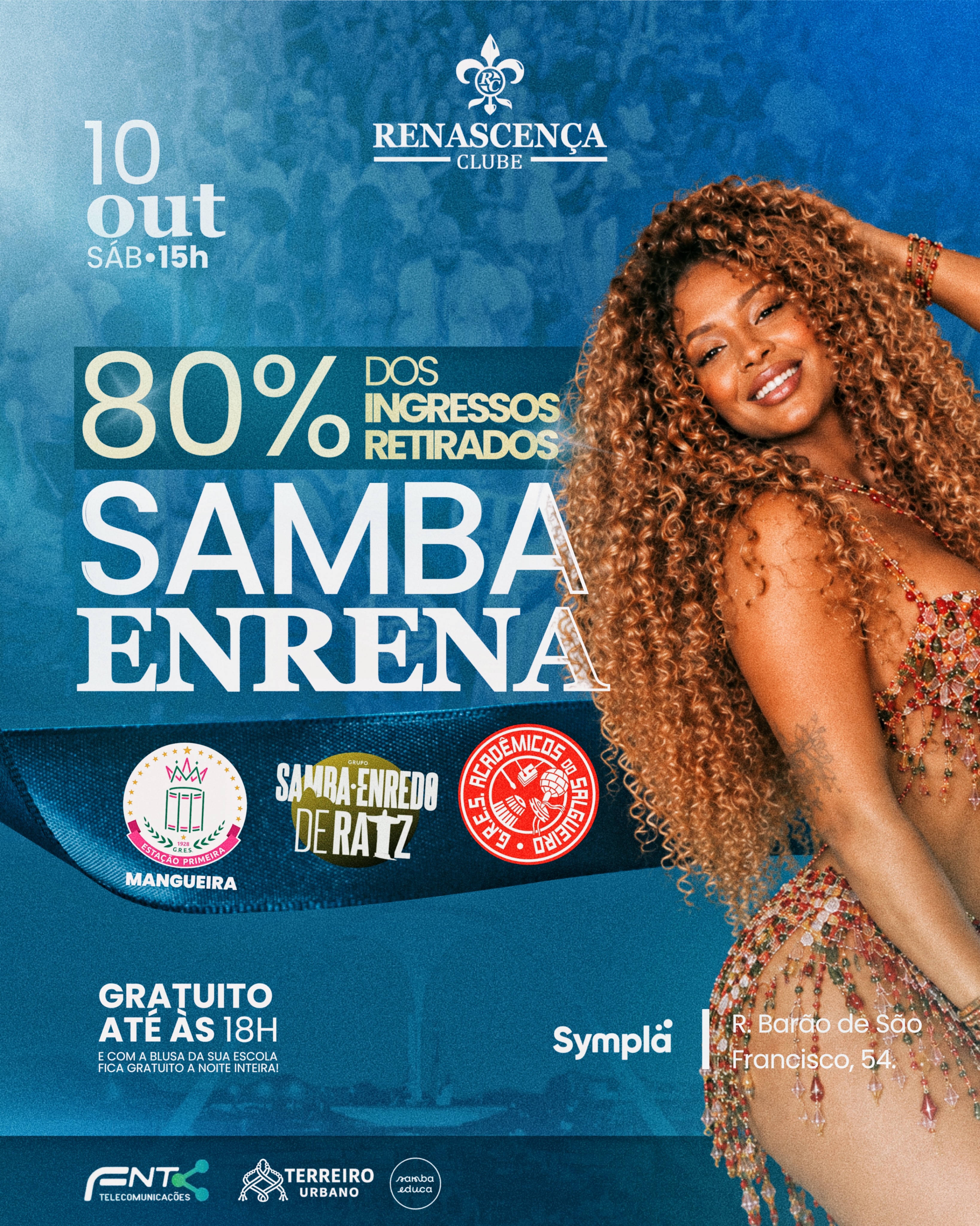 Samba ENRENA — Renascença Clube, Andaraí, Rio de Janeiro