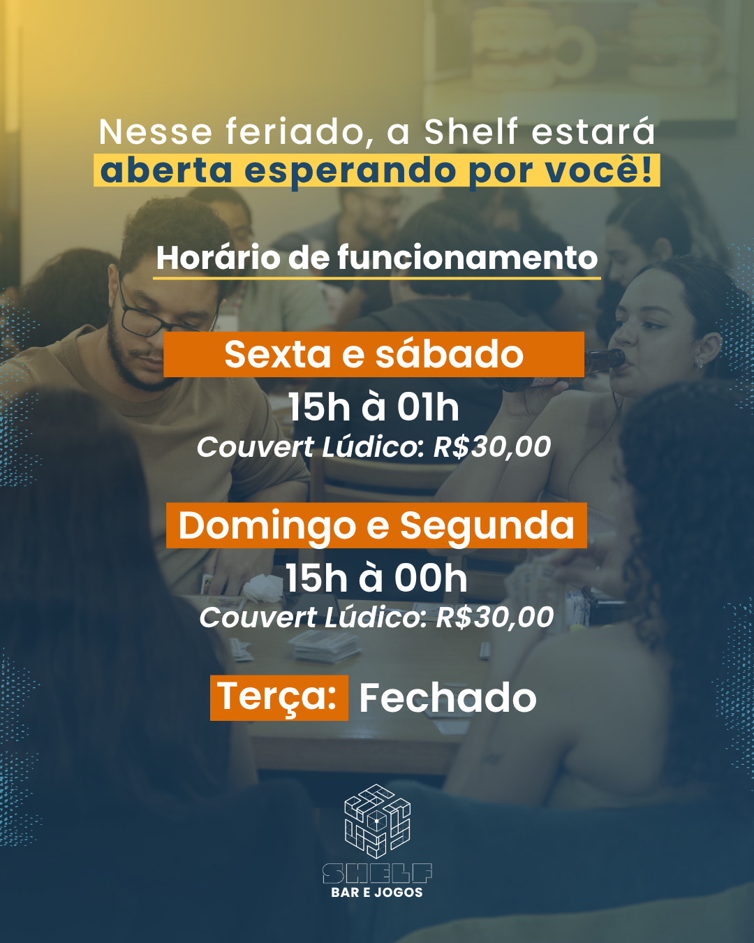 Shelf Bar - Feriado com Jogos e Comida — Shelf Bar e Jogos, Belo Horizonte