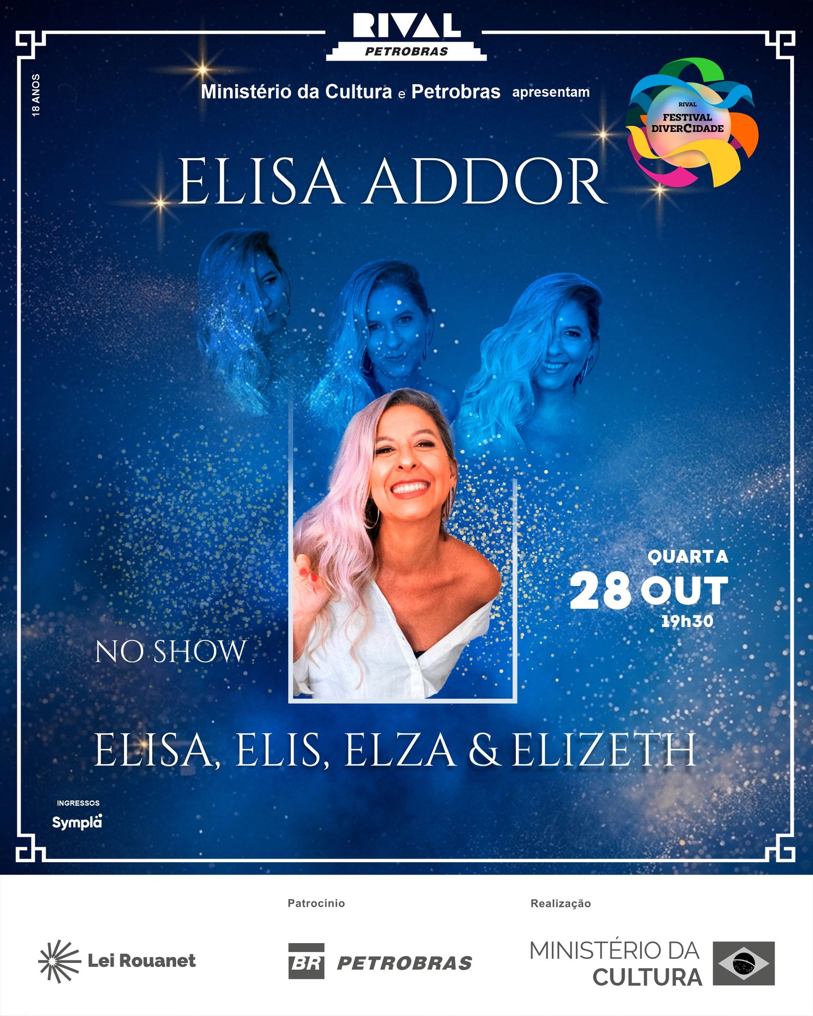Elisa, Elis, Elza & Elizeth - Festival DiverCidade — Teatro Rival Petrobras, Cinelândia, Rio de Janeiro