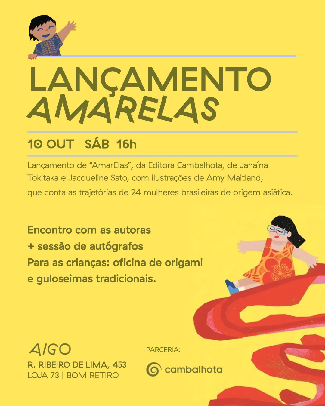 Lançamento do livro "AmarElas" — Aigo Livros, Bom Retiro, São Paulo