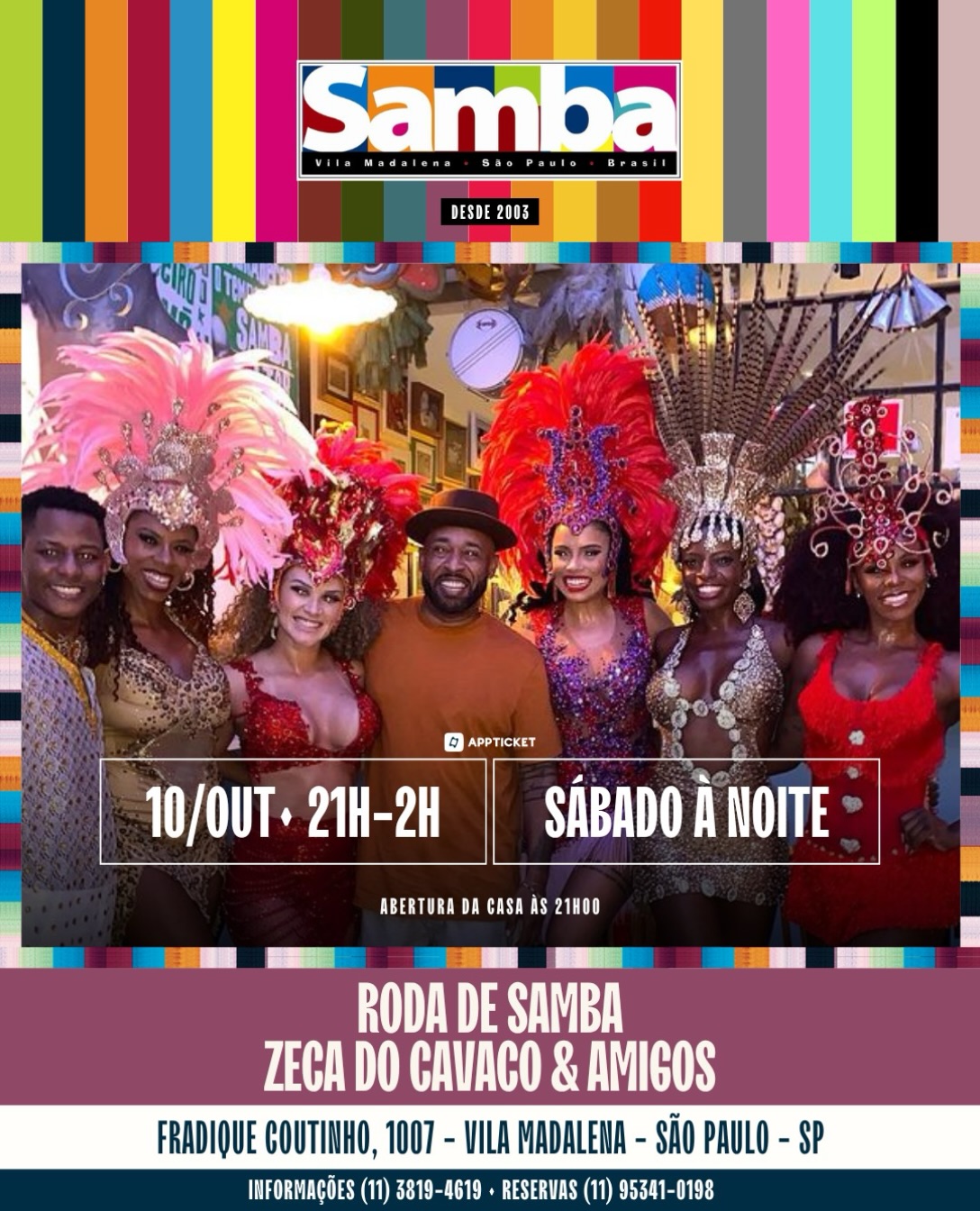Roda de Samba com Zeca do Cavaco e amigos — Bar Samba, Pinheiros, São Paulo