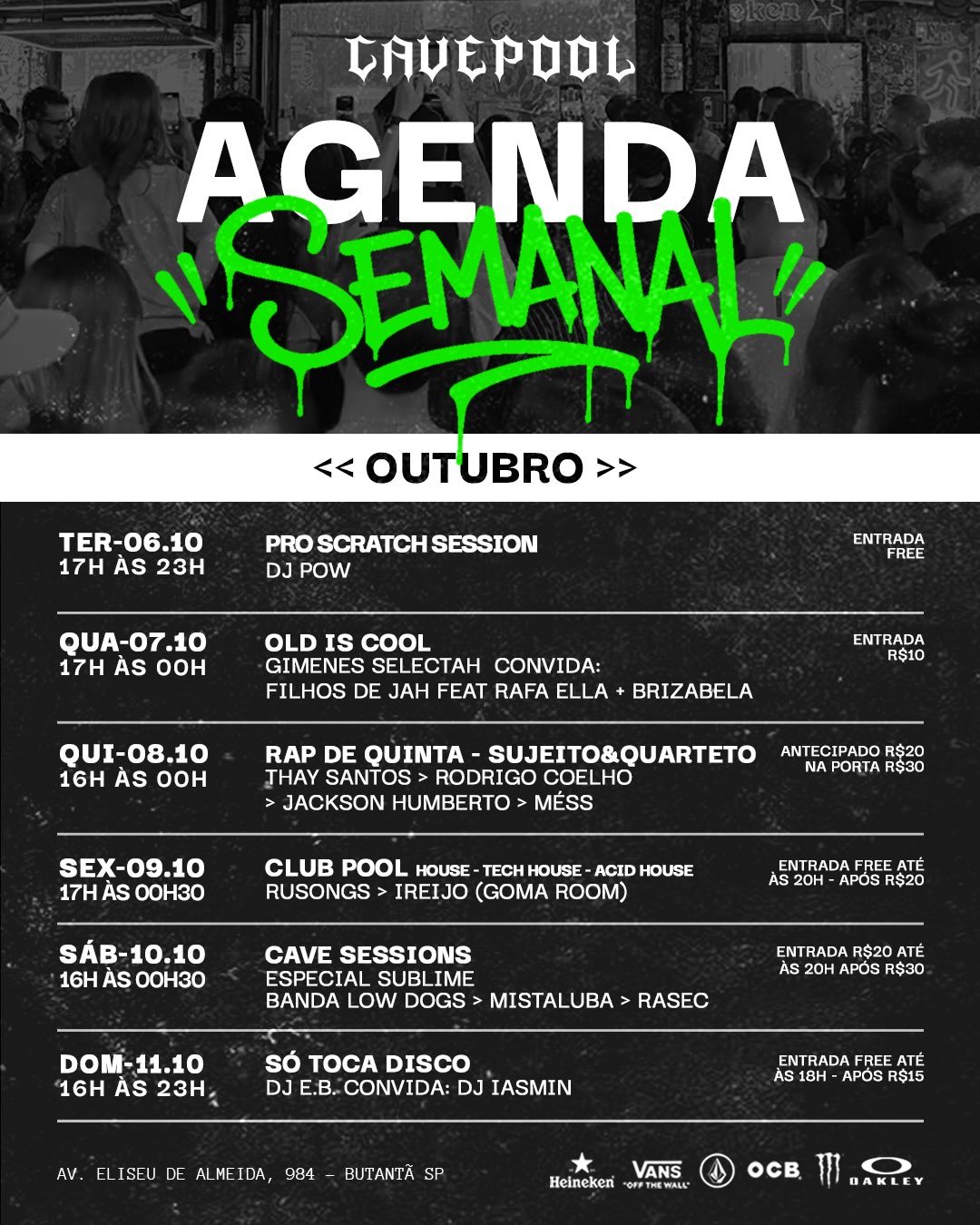Club Pool - House, Tech House, Acid House — Cavepool Skateboards SP, Butantã, São Paulo
