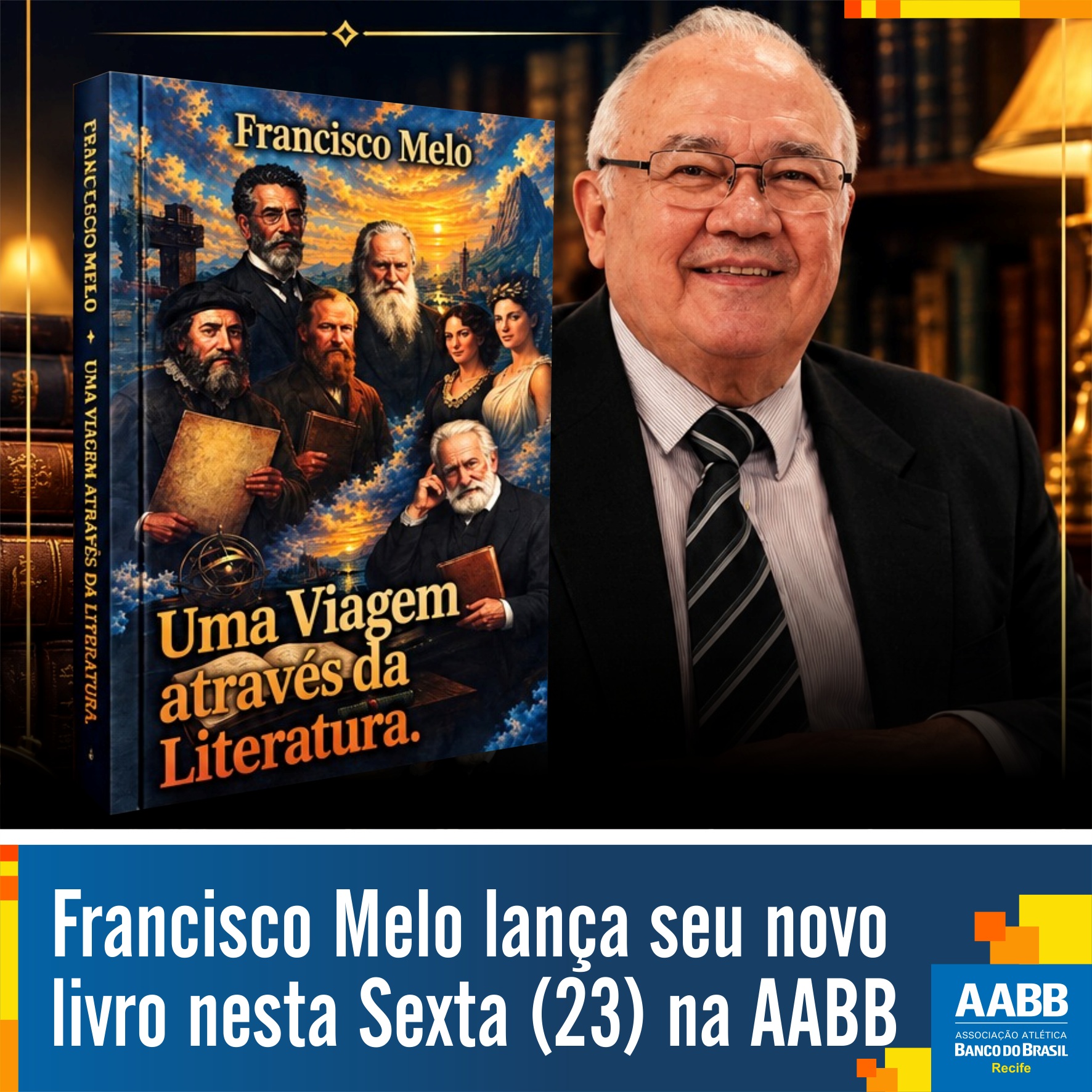Lançamento do livro "Uma Viagem Através da Literatura" — AABB Recife, Graças, Recife