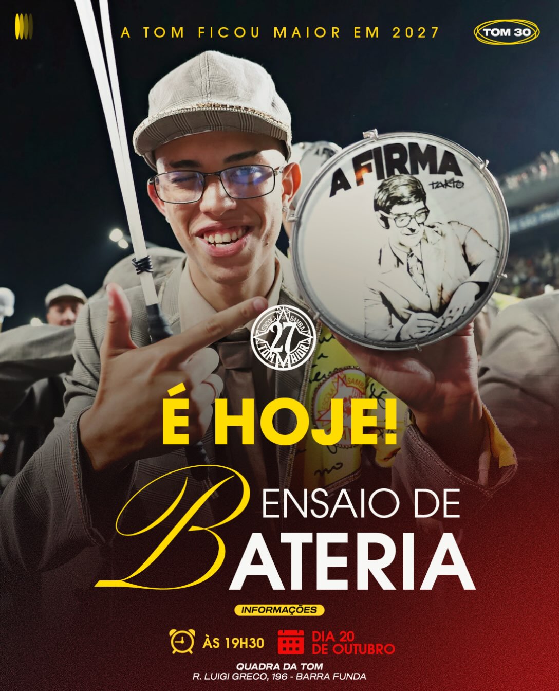 Ensaio de Bateria Tom 30