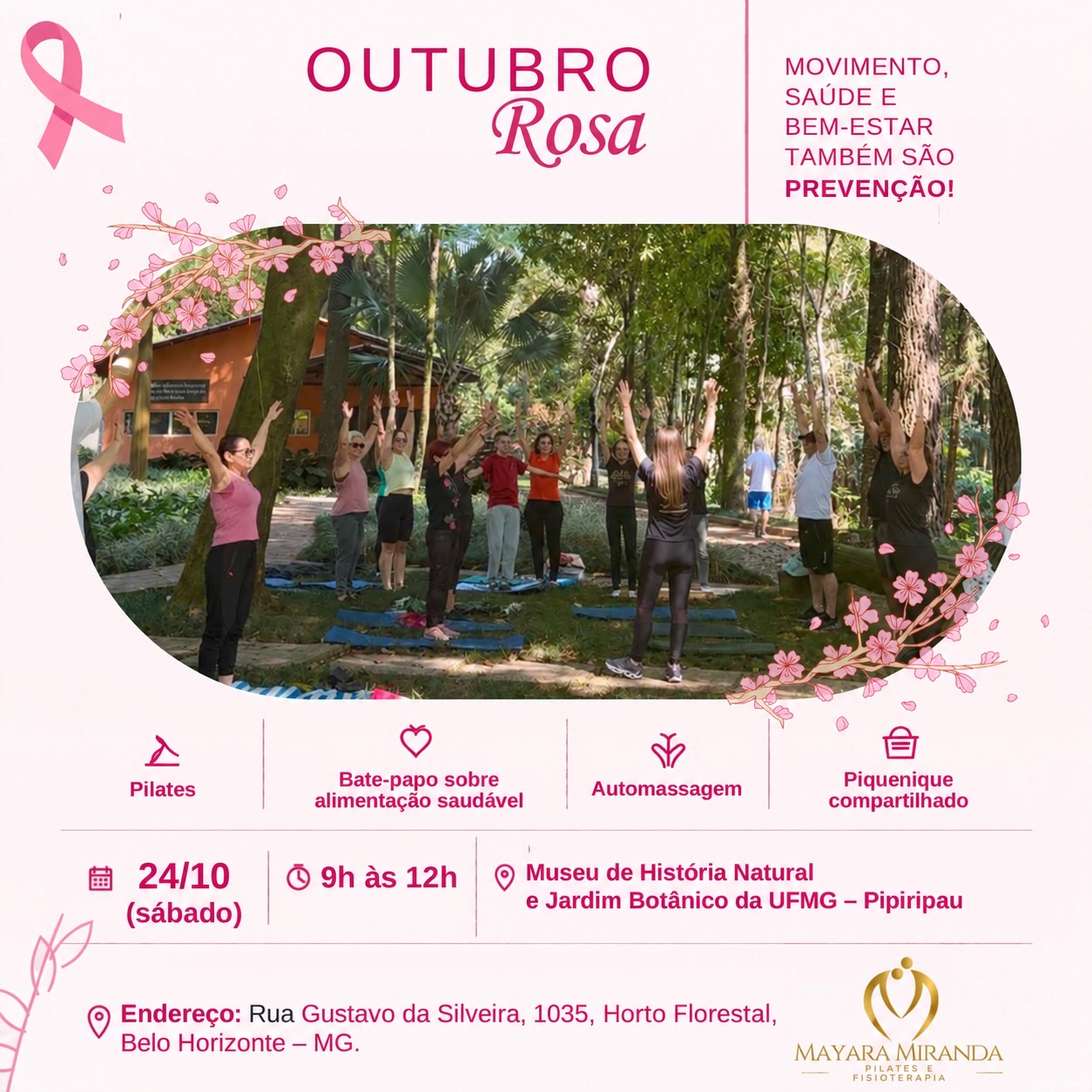 Outubro Rosa – Saúde, Movimento e Cuidado — Museu de História Natural e Jardim Botânico da UFMG, Santa Inês, Belo Horizonte