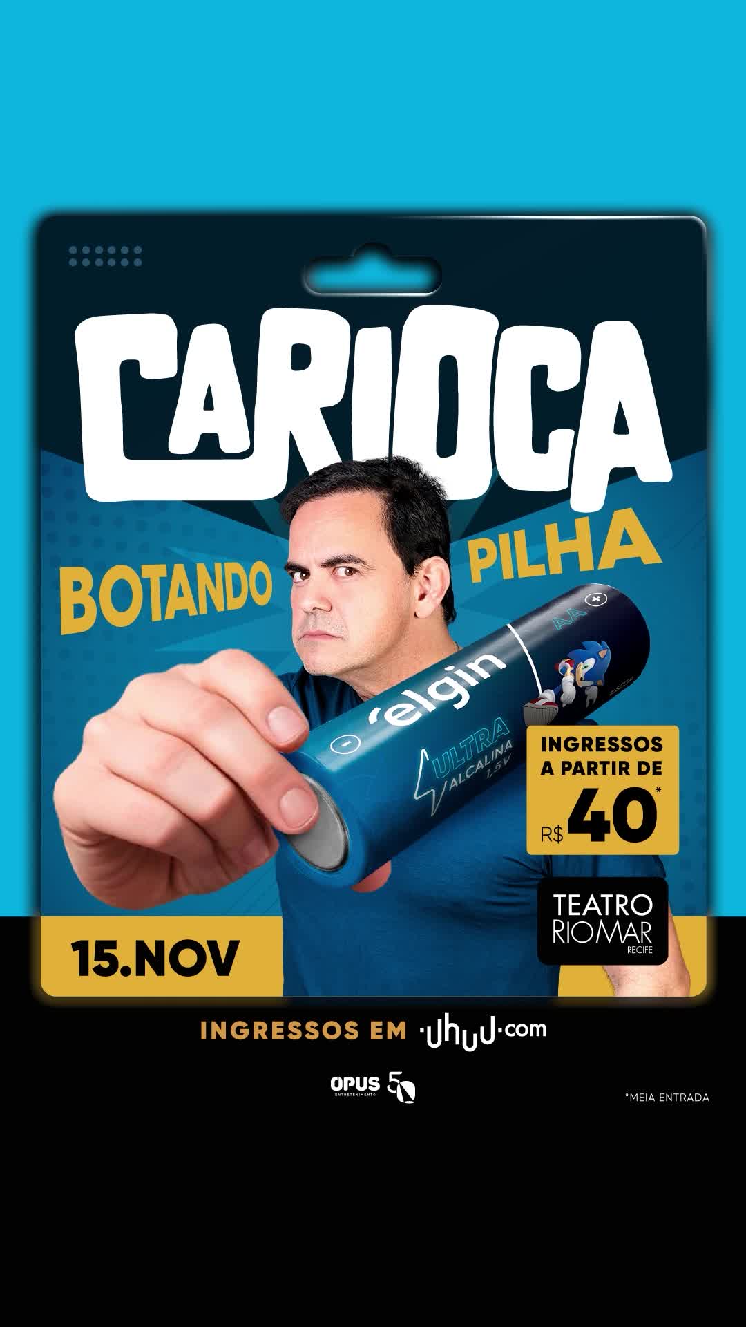 Botando Pilha - Márvio Lúcio, o Carioca — Teatro RioMar Recife, Recife