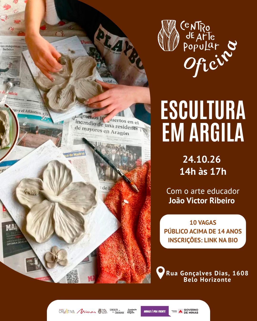 Oficina de Escultura em Argila
